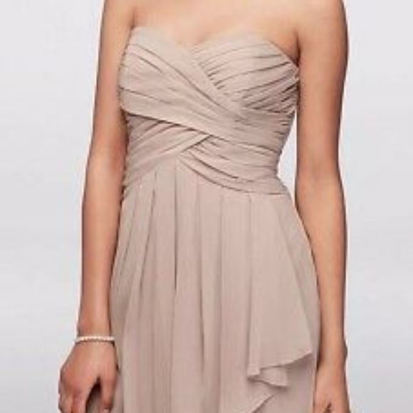 NWT! WATTERS FRENCH VANILLA CRINKLE CHIFFON DRESS - Picture 2 of 12